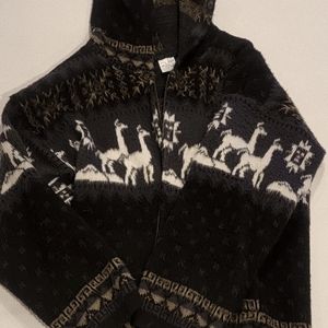 Artesian hooded zip up sweater